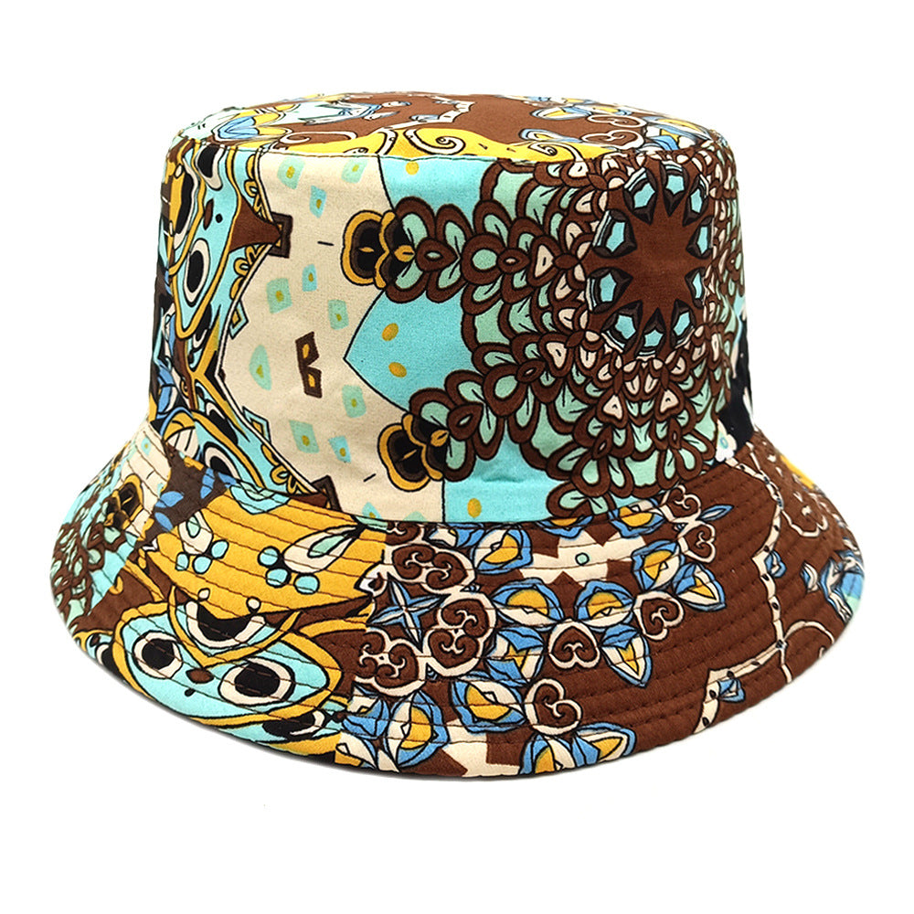 Chapeau Bob Géométrique Réversible – Imprimé Color Block