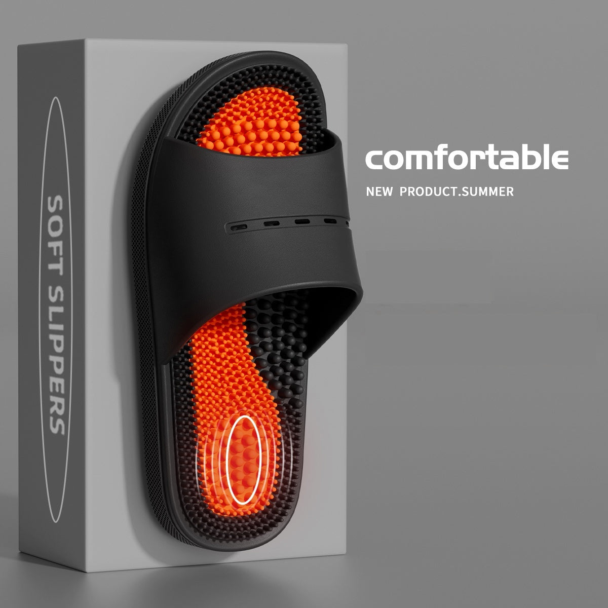 Chaussons de Massage Acupression Homme – Antidérapants, Intérieur et Salle de Bain