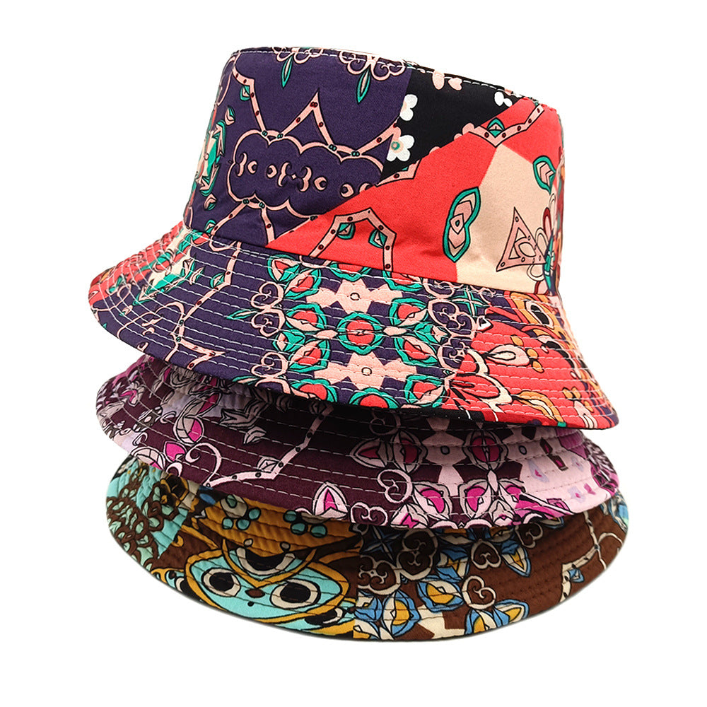 Chapeau Bob Géométrique Réversible – Imprimé Color Block