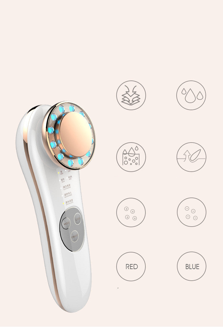 Appareil de massage facial 7 en 1 pour le lifting du visage, appareil galvanique, appareil de raffermissement du visage et appareil facial haute fréquence