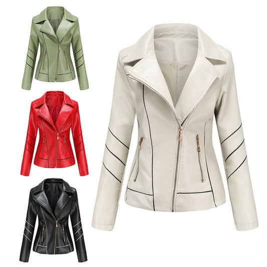 Veste courte en PU léger – Printemps et automne, style moderne