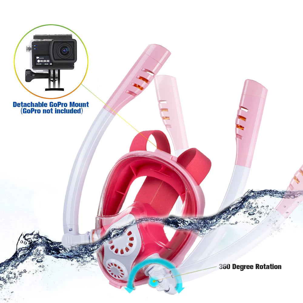 Masque de Plongée Intégral Anti-Buée — Snorkeling Enfant
