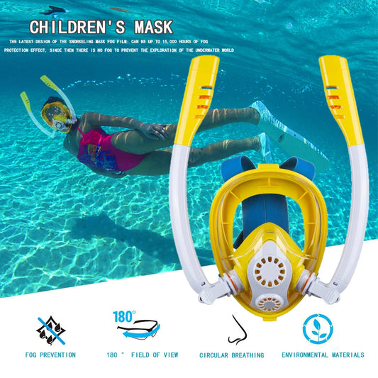 Masque de Plongée Intégral Anti-Buée — Snorkeling Enfant