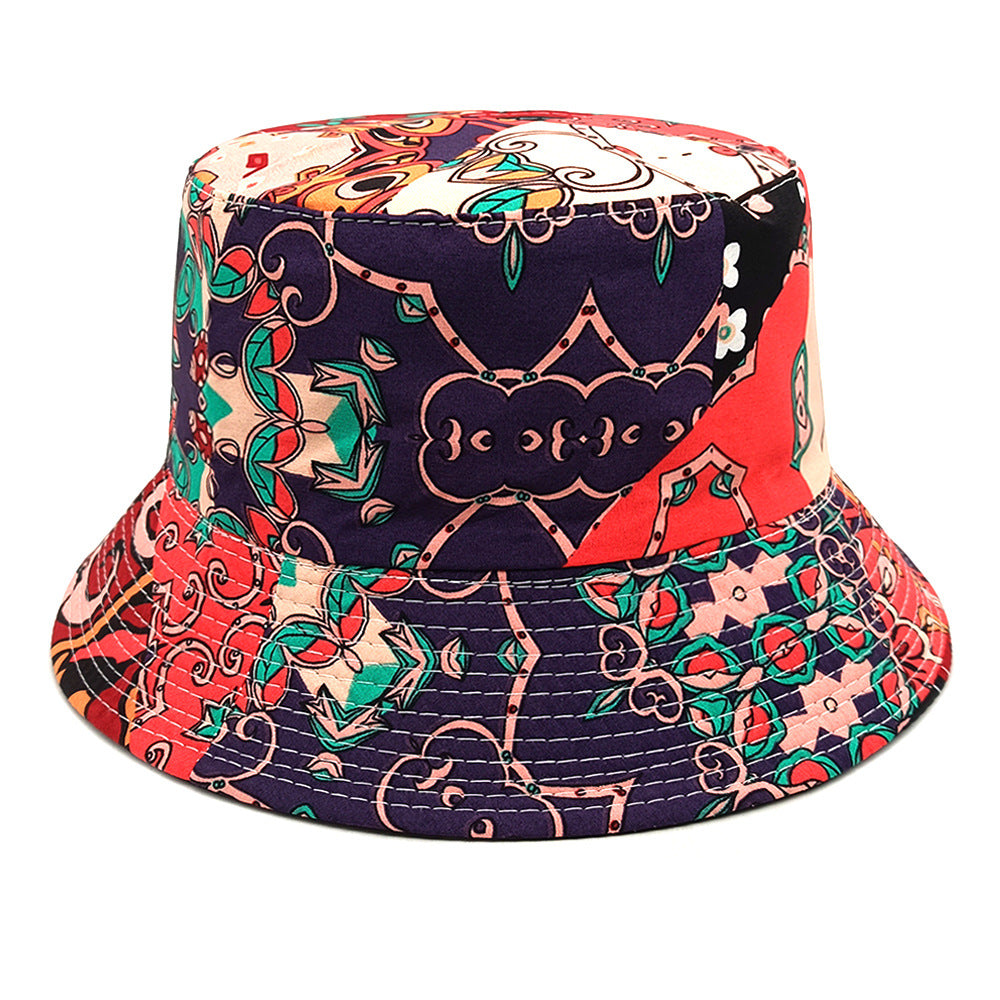 Chapeau Bob Géométrique Réversible – Imprimé Color Block