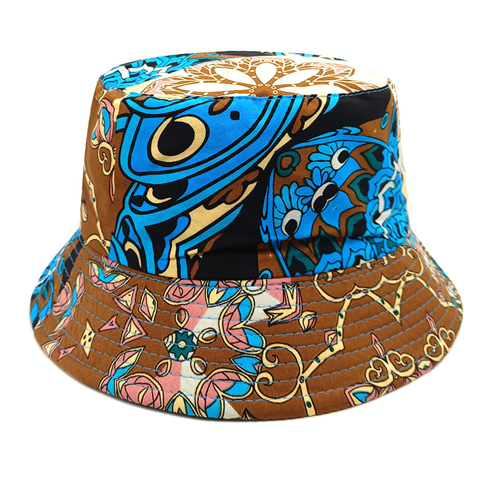 Chapeau Bob Géométrique Réversible – Imprimé Color Block