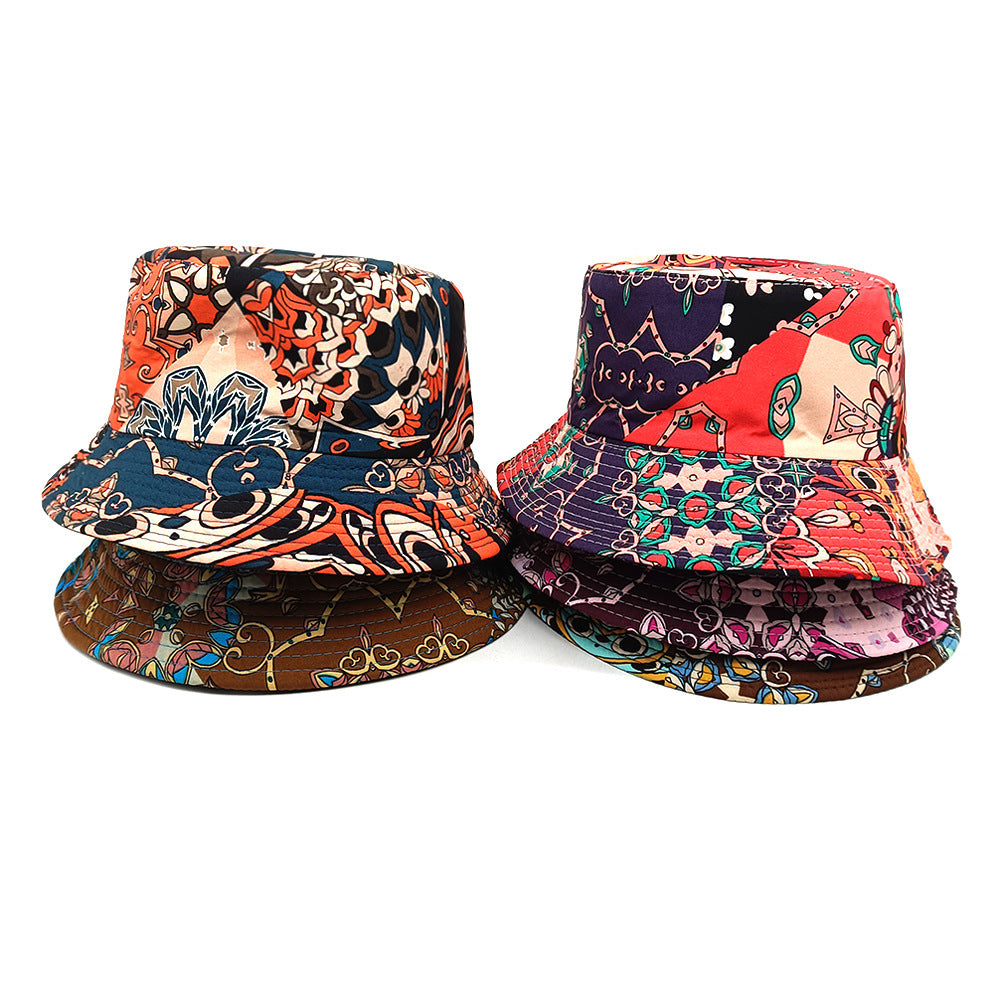 Chapeau Bob Géométrique Réversible – Imprimé Color Block
