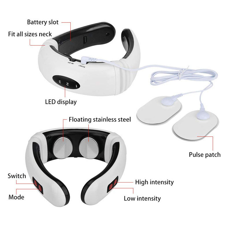 Appareil de massage électrique pour la nuque et le dos, utilisant la technologie infrarouge lointaine pour soulager la douleur et soulager les douleurs.