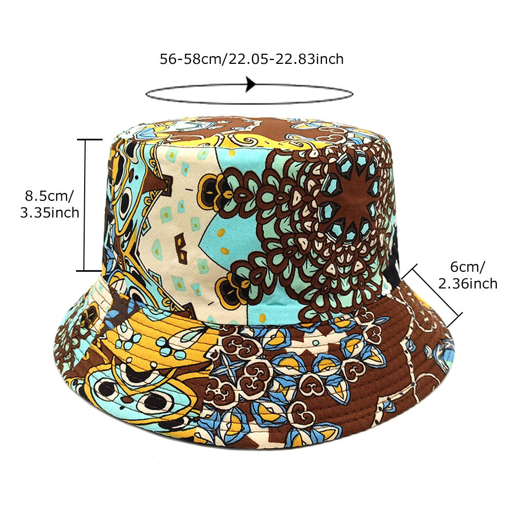 Chapeau Bob Géométrique Réversible – Imprimé Color Block
