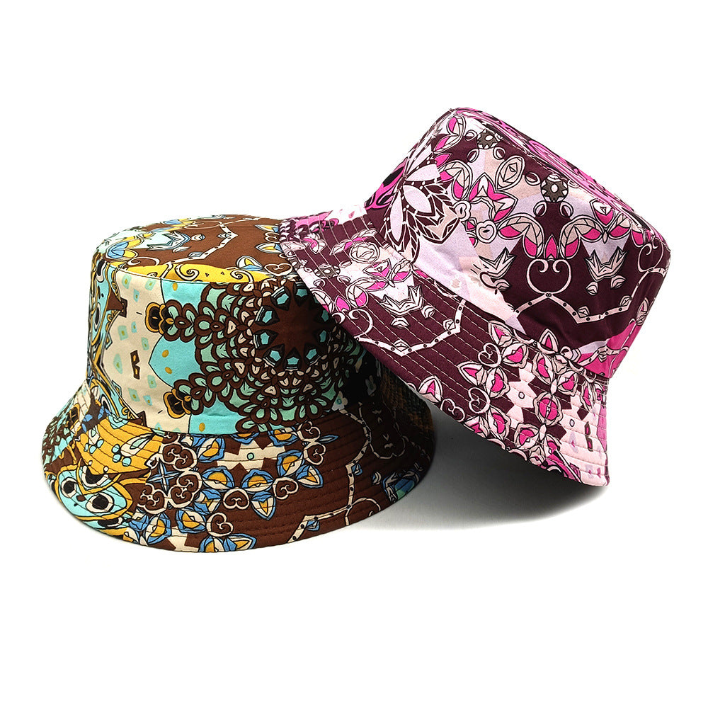 Chapeau Bob Géométrique Réversible – Imprimé Color Block