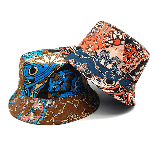 Chapeau Bob Géométrique Réversible – Imprimé Color Block