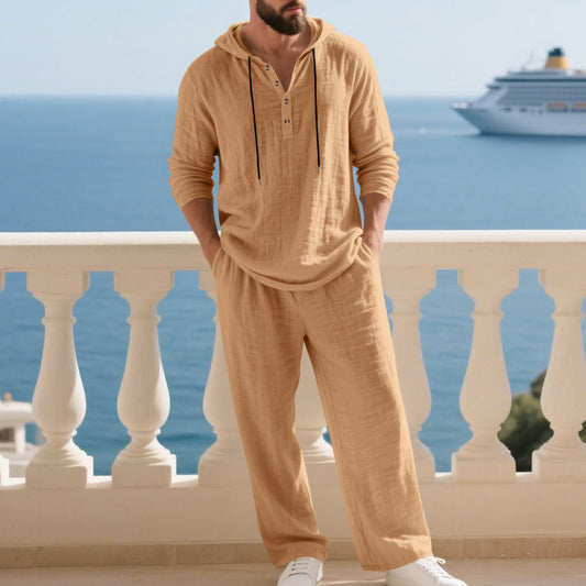 Ensemble Décontracté Homme à Capuche – Pantalon et Haut Manches Longues