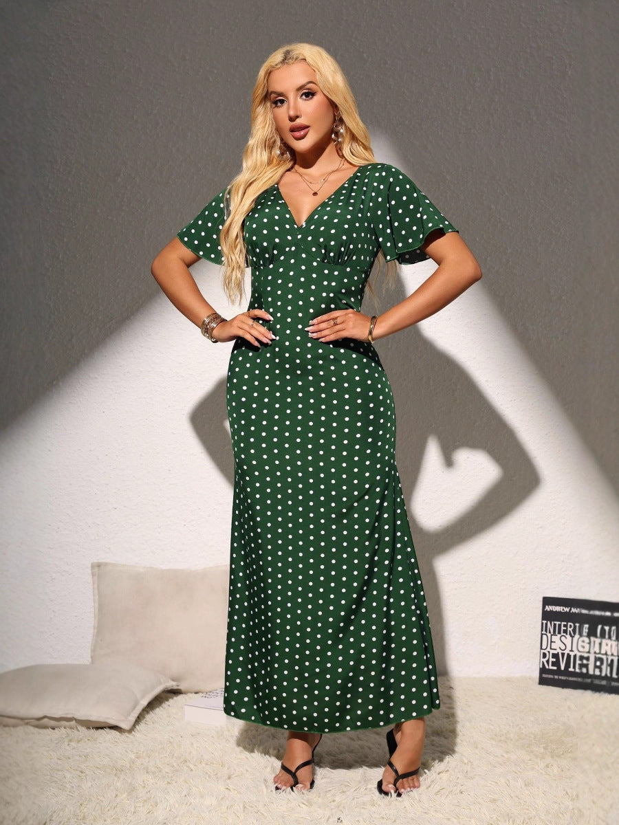 Robe Maxi Sirène Slim À Volants – Style Élégant Été