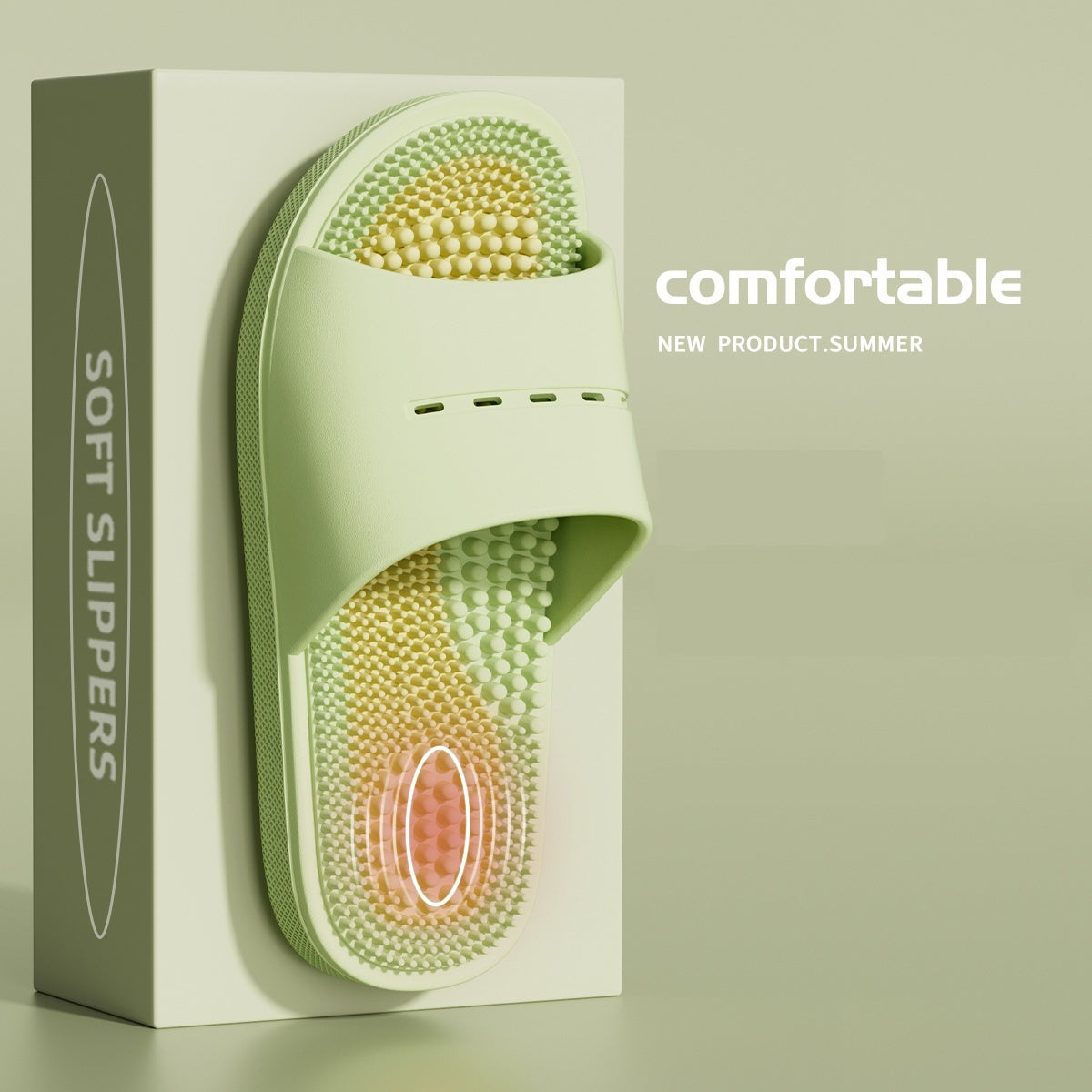 Chaussons de Massage Acupression Homme – Antidérapants, Intérieur et Salle de Bain