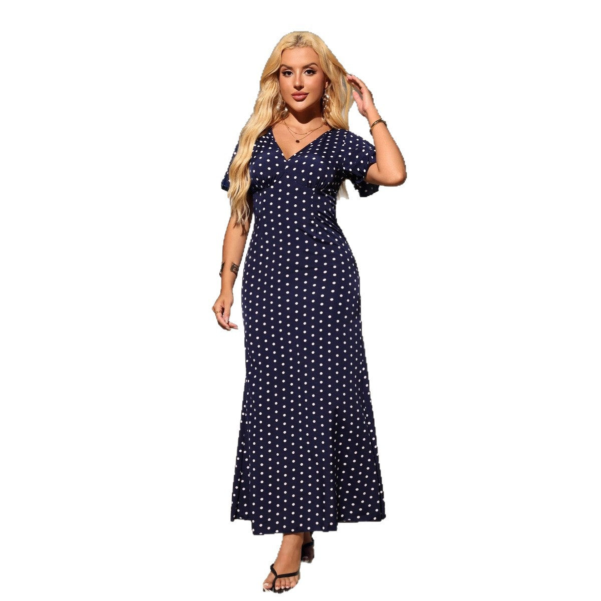Robe Maxi Sirène Slim À Volants – Style Élégant Été