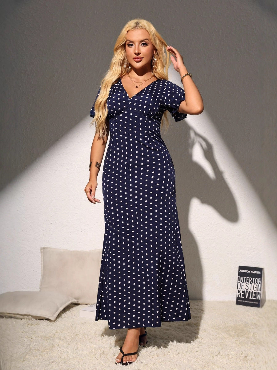 Robe Maxi Sirène Slim À Volants – Style Élégant Été