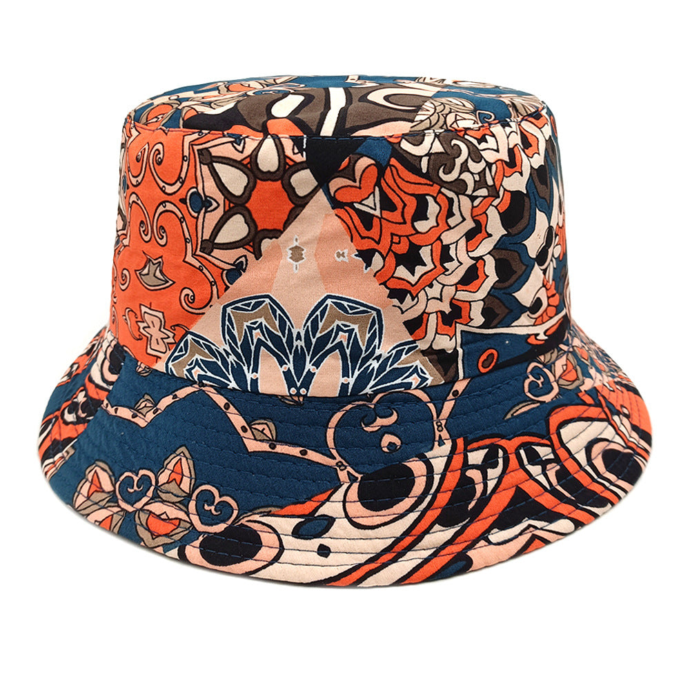 Chapeau Bob Géométrique Réversible – Imprimé Color Block