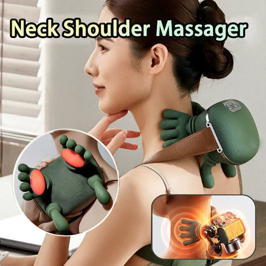 Masseur électrique sans fil pour cou et épaules avec chaleur – Massage 4D relaxant