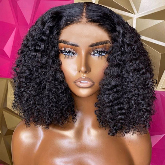 Perruque Bob Courte Bouclée – Cheveux Naturels pour Femme