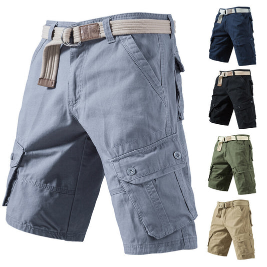Short Cargo Été avec Poches – Couleur Unie, Style Mode