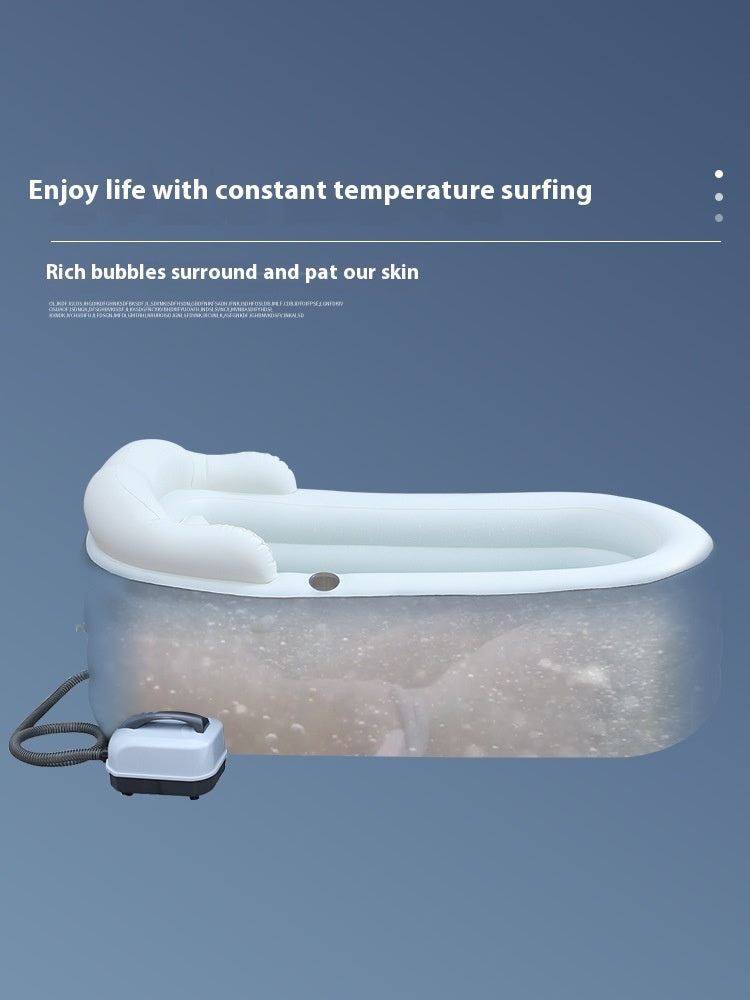 Baignoire Gonflable Chauffante avec Jacuzzi et Massage — Spa à Domicile