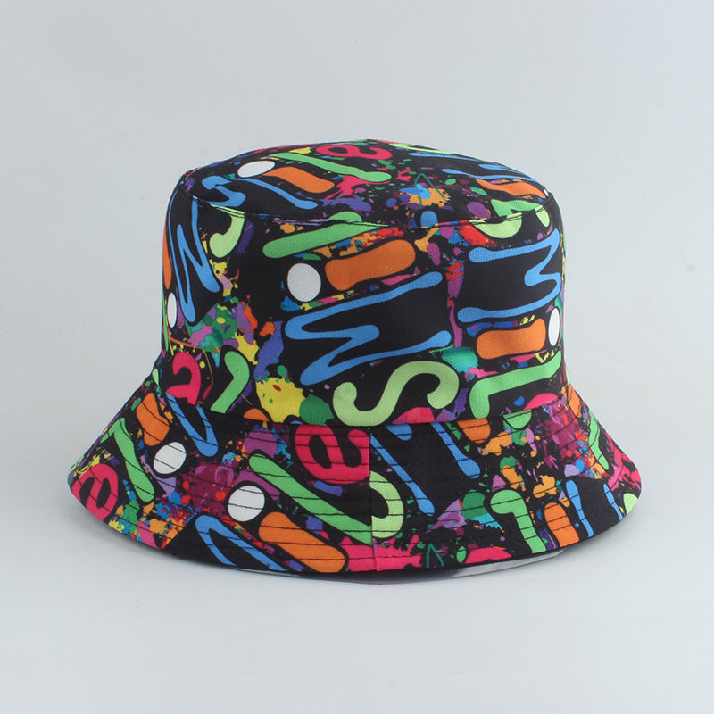 Chapeau Bob Imprimé Réversible – Colorful Triangle