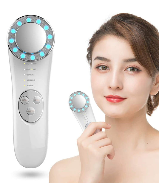 Appareil de massage facial 7 en 1 pour le lifting du visage, appareil galvanique, appareil de raffermissement du visage et appareil facial haute fréquence