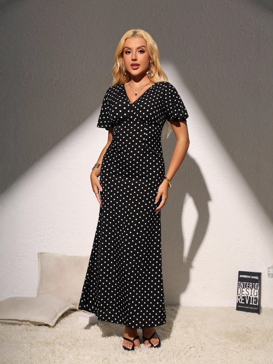 Robe Maxi Sirène Slim À Volants – Style Élégant Été