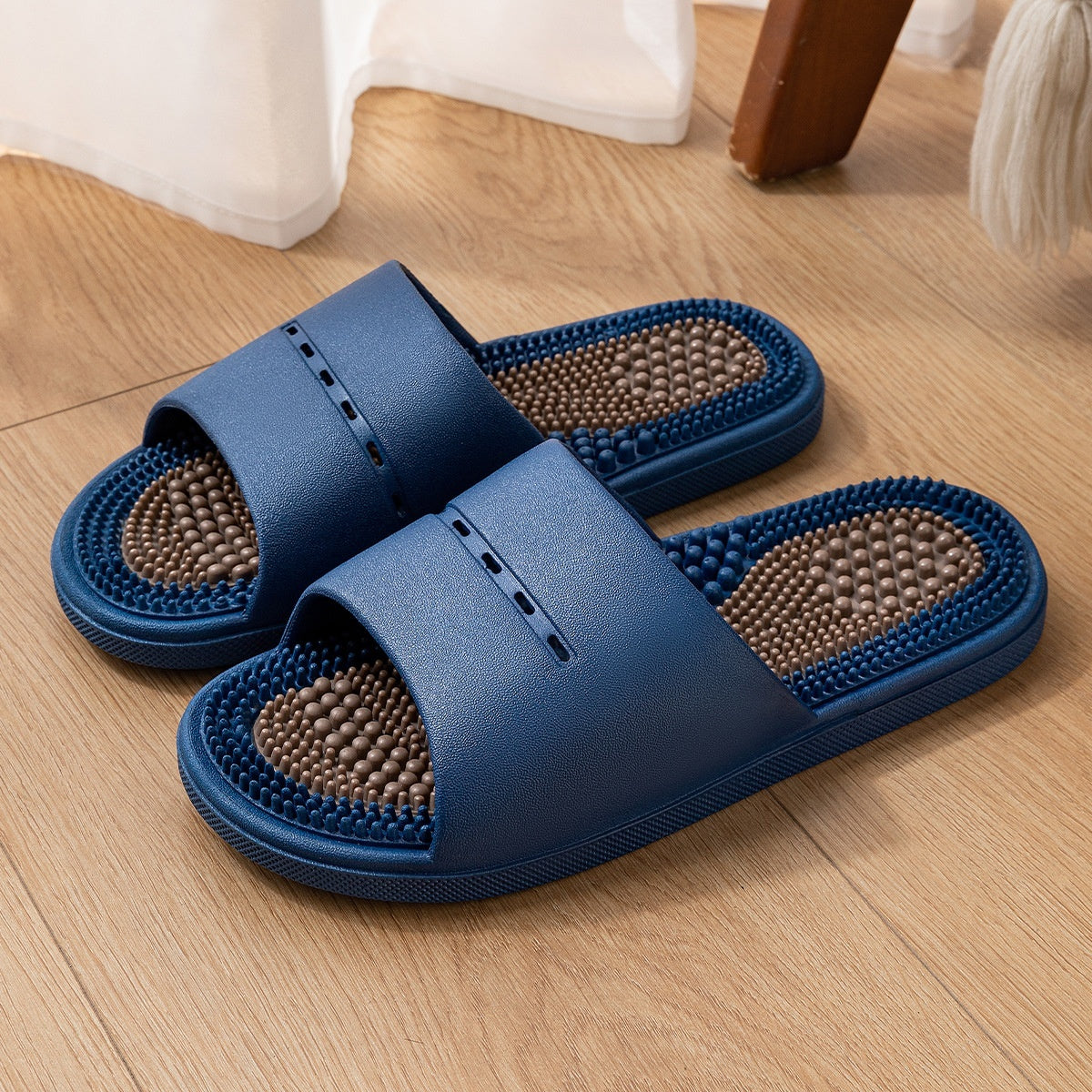 Chaussons de Massage Acupression Homme – Antidérapants, Intérieur et Salle de Bain