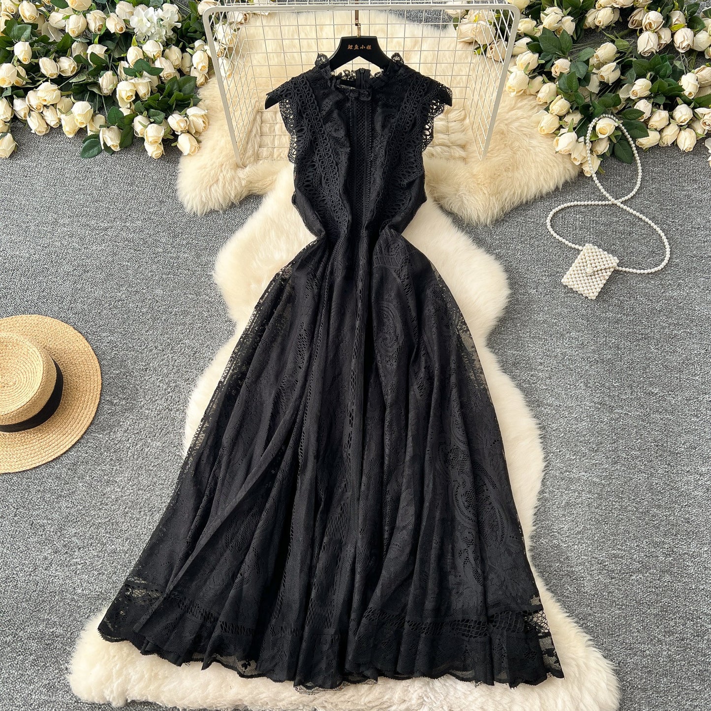 Robe Sans Manches Style Français Vintage – Élégance Féminine