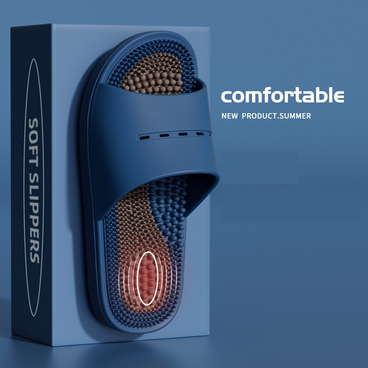 Chaussons de Massage Acupression Homme – Antidérapants, Intérieur et Salle de Bain