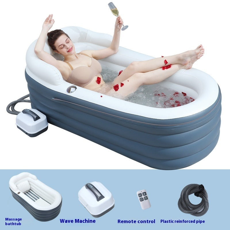 Baignoire Gonflable Chauffante avec Jacuzzi et Massage — Spa à Domicile