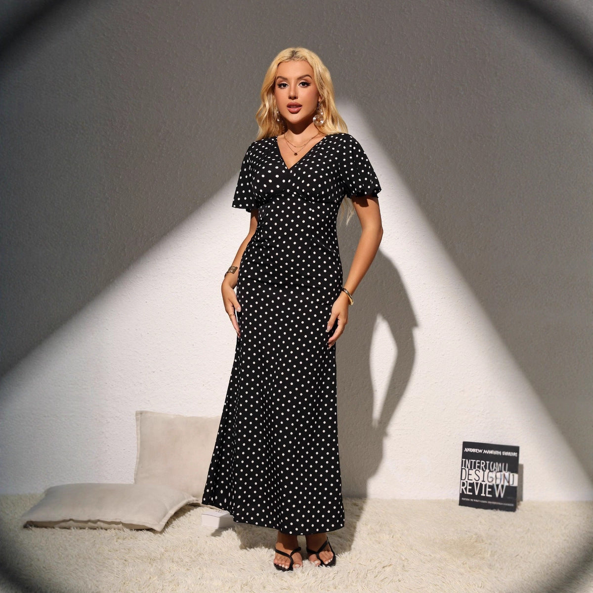 Robe Maxi Sirène Slim À Volants – Style Élégant Été