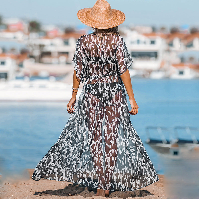 Robe de Plage Femme Imprimé Floral — Cover-Up Casual
