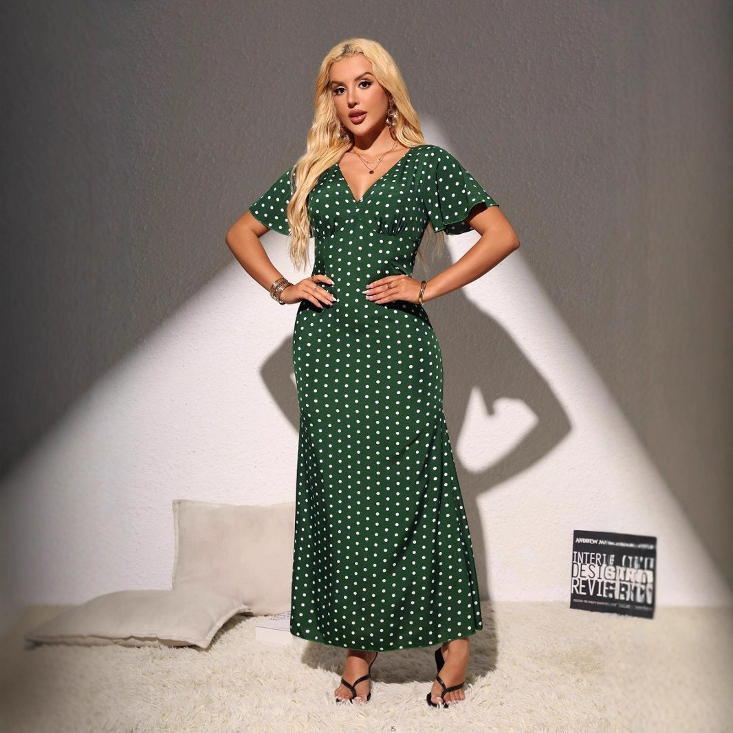 Robe Maxi Sirène Slim À Volants – Style Élégant Été